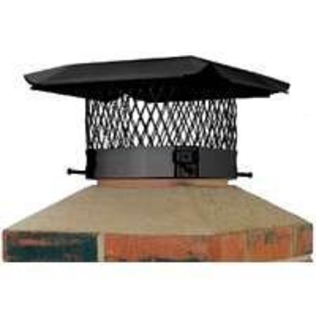 SHELTER SC1313 Shelter Chimney Cap, 13 x 13 in, 11-1/2 x 11-1/2 to 13-1/2 x 13-1/2 in Fits Duct, Steel SC1313